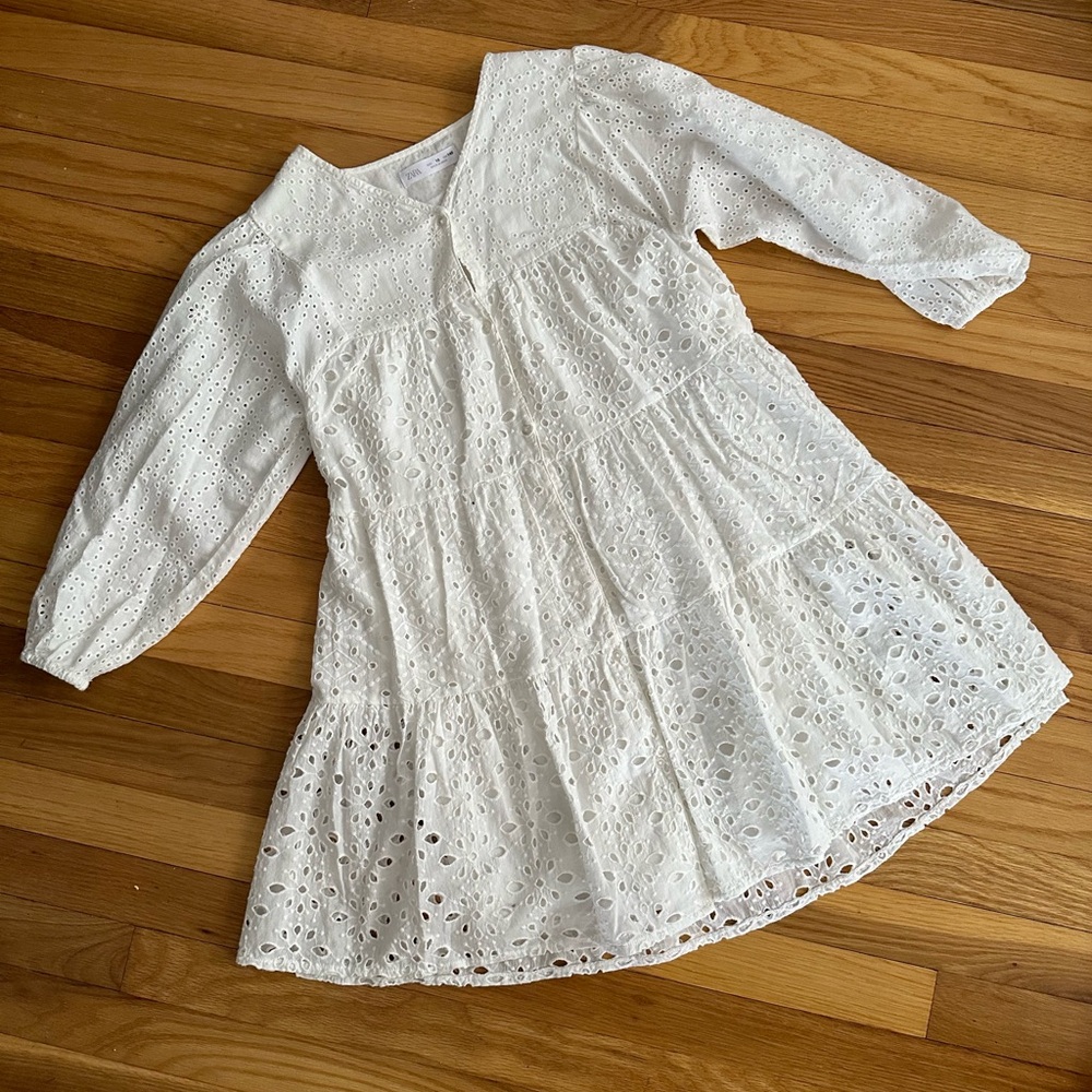 Girls Zara eyelet dress